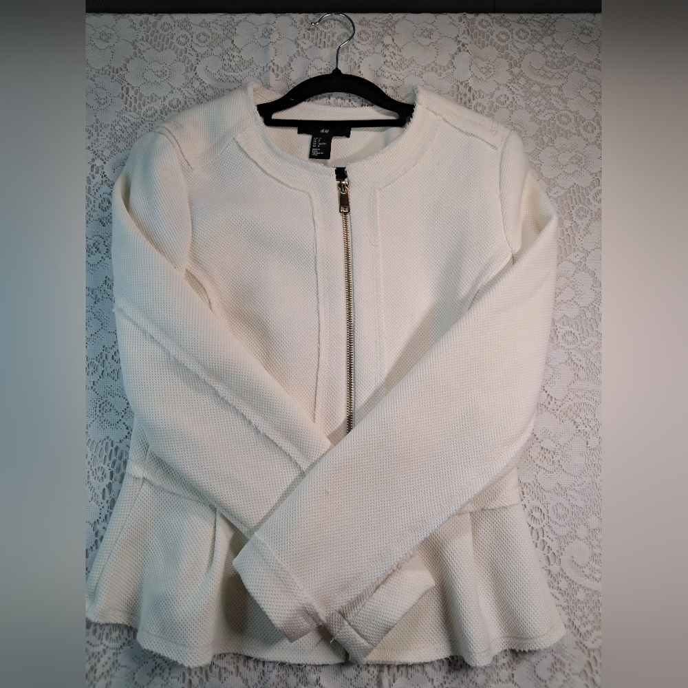 NWT H&M White JACKET Size 8 - Picture 11 of 16